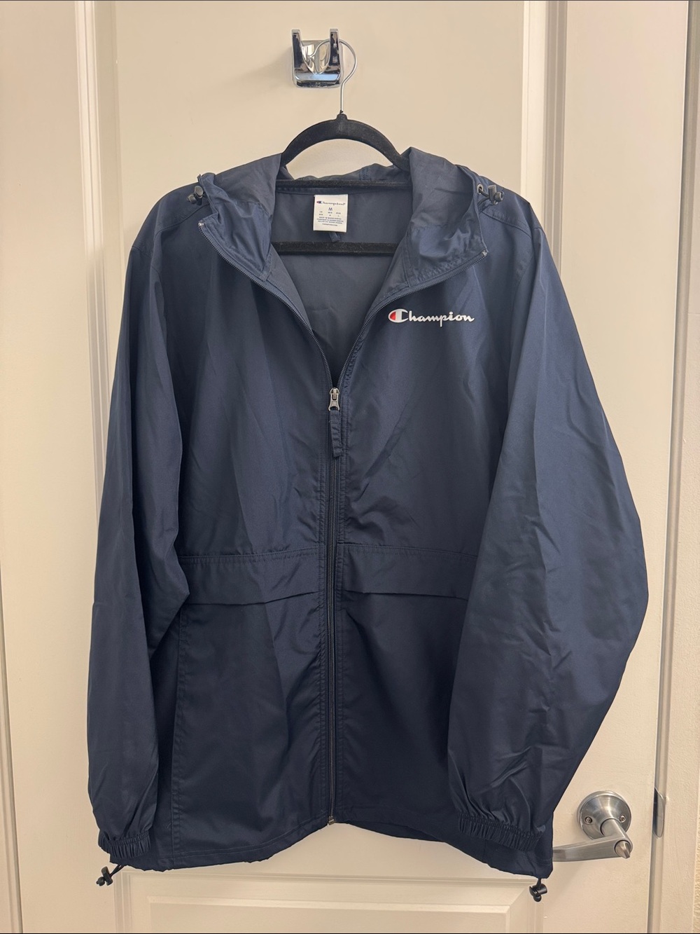 Champion Navy Hooded Windbreaker Jacket